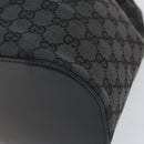 GUCCI GG Canvas Shoulder Bag Black Silver Auth 160483-9