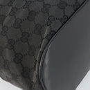 GUCCI GG Canvas Shoulder Bag Black Silver Auth 160483-14