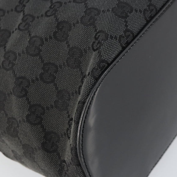 GUCCI GG Canvas Shoulder Bag Black Silver Auth 160483