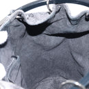 GUCCI GG Canvas Shoulder Bag Black Silver Auth 160483-18