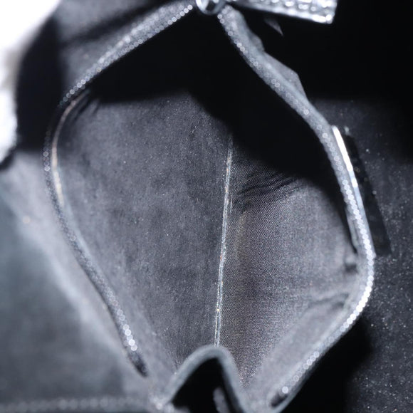 GUCCI GG Canvas Shoulder Bag Black Silver Auth 160483