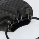 GUCCI GG Canvas Shoulder Bag Black Silver Auth 160483-6