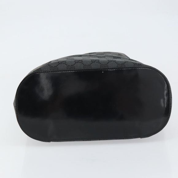 GUCCI GG Canvas Shoulder Bag Black Silver Auth 160483