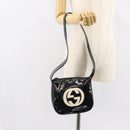 GUCCI Schoudertas Emaille Zwart Auth 160485-23