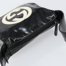 GUCCI Schoudertas Emaille Zwart Auth 160485-6