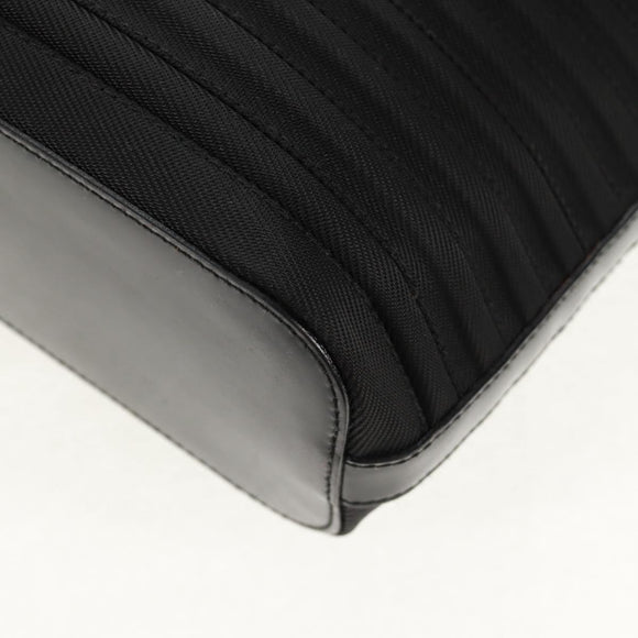 GUCCI Bamboo Hand Bag Nylon 2way Black Silver 000 1705 0588 Auth 160486