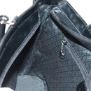 GUCCI Bamboo Hand Bag Nylon 2way Black Silver 000 1705 0588 Auth 160486-23
