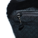 GUCCI Bamboo Hand Bag Nylon 2way Black Silver 000 1705 0588 Auth 160486-24