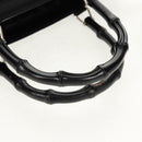 GUCCI Bamboo Hand Bag Nylon 2way Black Silver 000 1705 0588 Auth 160486-8