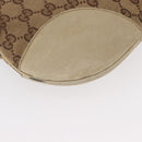 GUCCI GG Canvas Web Sherry Line Shoulder Bag Beige Gold 257065 Auth 160488-9