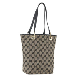 GUCCI GG Canvas Tote Bag Navy Gold 002 1099 Auth 160490