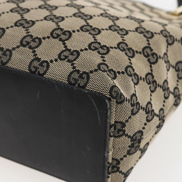 GUCCI GG Canvas Tote Bag Navy Gold 002 1099 Auth 160490