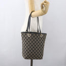 GUCCI GG Canvas Tote Bag Navy Gold 002 1099 Auth 160490-21