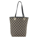 GUCCI GG Canvas Tote Bag Navy Gold 002 1099 Auth 160490-2