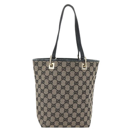 GUCCI GG Canvas Tote Bag Navy Gold 002 1099 Auth 160490 - 0