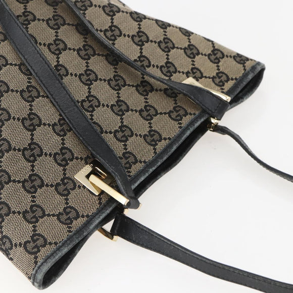 GUCCI GG Canvas Tote Bag Navy Gold 002 1099 Auth 160490