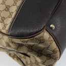 GUCCI GG Canvas Web Sherry Line Tote Bag Beige Gold 162881 Auth 160492-11