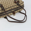 GUCCI GG Canvas Web Sherry Line Tote Bag Beige Gold 162881 Auth 160492-7