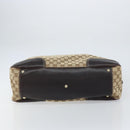 GUCCI GG Canvas Web Sherry Line Tote Bag Beige Gold 162881 Auth 160492-9