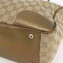 GUCCI GG Canvas Tote Bag Beige Gold 177052 Auth 160493-11