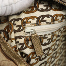 GUCCI GG Canvas Tote Bag Beige Gold 177052 Auth 160493-18