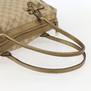 GUCCI GG Canvas Tote Bag Beige Gold 177052 Auth 160493-8