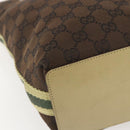 GUCCI GG Canvas Tote Bag Beige Silver 31244 Auth 160494-14