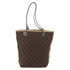 GUCCI GG Canvas Tote Bag Beige Silver 31244 Auth 160494 - 0