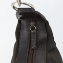 GUCCI Bamboo Shoulder Bag Nylon Khaki Silver 000 0531 Auth 160496-14