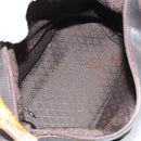GUCCI Bamboo Shoulder Bag Nylon Khaki Silver 000 0531 Auth 160496-16
