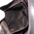 GUCCI Bamboo Shoulder Bag Nylon Khaki Silver 000 0531 Auth 160496-20