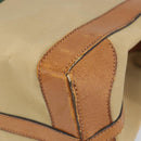 GUCCI Web Sherry Line Boston Bag Canvas Beige Gold Auth 160502-10