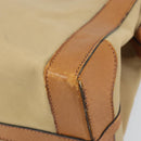 GUCCI Web Sherry Line Boston Bag Canvas Beige Gold Auth 160502-12