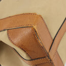 GUCCI Web Sherry Line Boston Bag Canvas Beige Gold Auth 160502-13