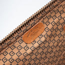 GUCCI Web Sherry Line Boston Bag Canvas Beige Gold Auth 160502-17