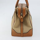 GUCCI Web Sherry Line Boston Bag Canvas Beige Gold Auth 160502-4