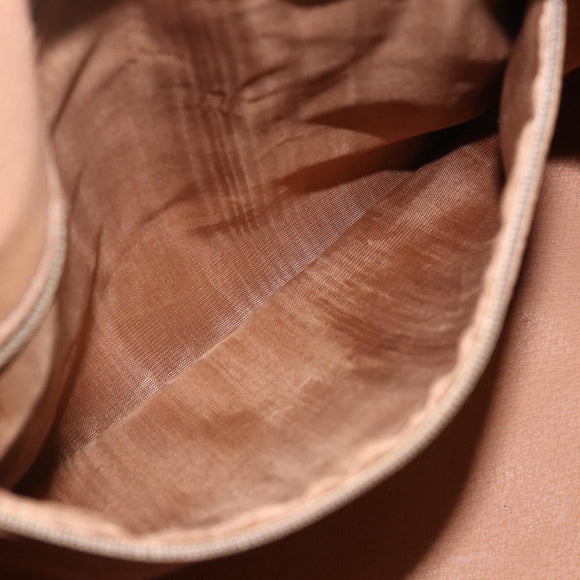 CELINE Macadam Canvas Boston Bag PVC Leather Brown Gold Auth 160506