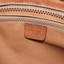 CELINE Macadam Canvas Tote Bag PVC Leather Brown Gold Auth 160508-15