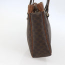 CELINE Macadam Canvas Tote Bag PVC Leather Brown Gold Auth 160508-4