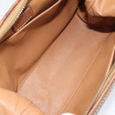 CELINE Macadam Canvas Clutch Bag PVC Leather Brown Gold Auth 160509-11