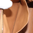 CELINE Macadam Canvas Clutch Bag PVC Leather Brown Gold Auth 160509-19