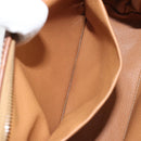 CELINE Macadam Canvas Clutch Bag PVC Leather Brown Gold Auth 160509-12