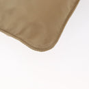 PRADA Shoulder Bag Nylon Beige Silver Auth 160510-15