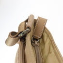 PRADA Shoulder Bag Nylon Beige Silver Auth 160510-10