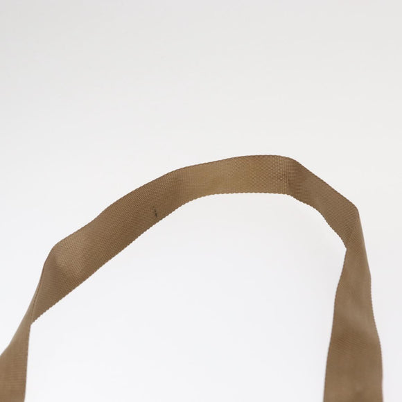 PRADA Shoulder Bag Nylon Beige Silver Auth 160510