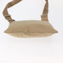 PRADA Shoulder Bag Nylon Beige Silver Auth 160510-5