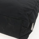 PRADA Tote Bag Nylon Black Silver Auth 160513-12