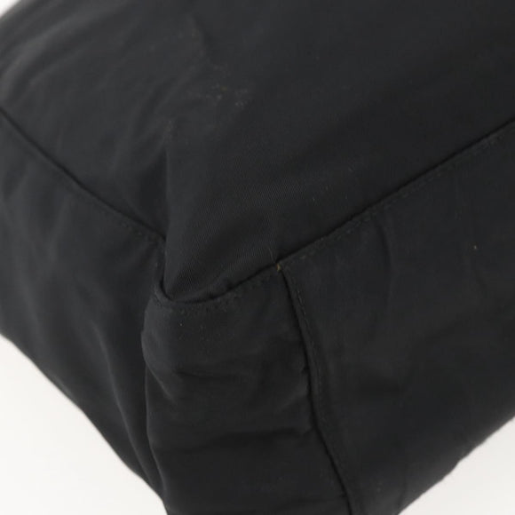 PRADA Tote Bag Nylon Black Silver Auth 160513