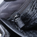 PRADA Tote Bag Nylon Black Silver Auth 160513-16