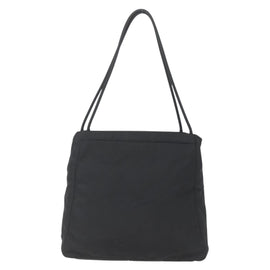 PRADA Tote Bag Nylon Black Silver Auth 160513 - 0